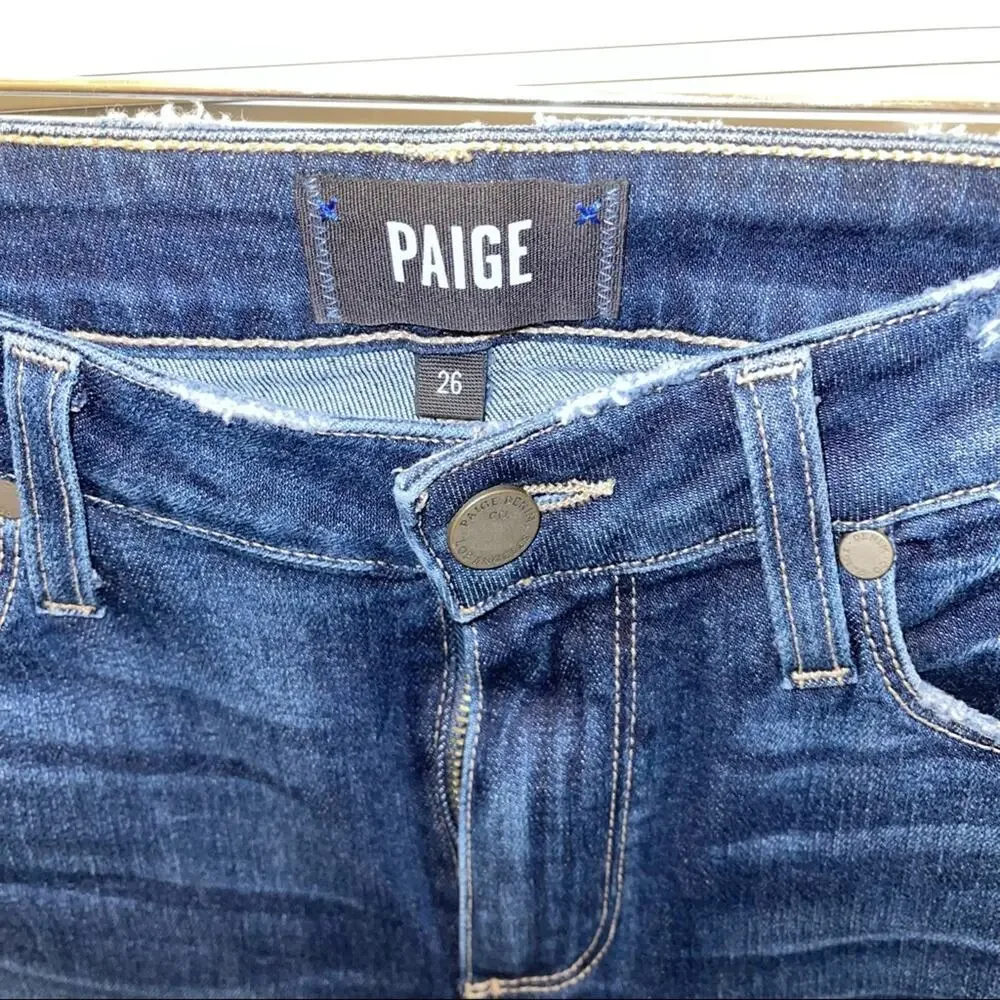 Paige Denim Colette Crop Flare - Palma Heavy Fray Hem